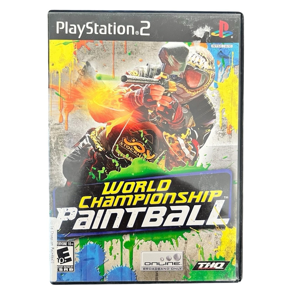 World Championship Paintball PlayStation 2 PS2 Disc Manual Case Tested Working